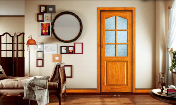 鑫順來X-2115圓弧平開實木烤漆門
