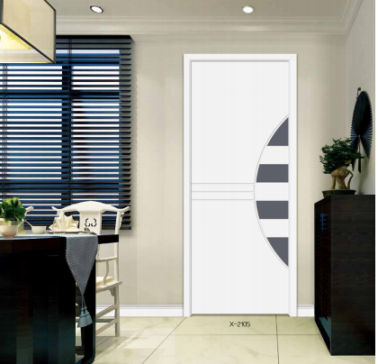 鑫順來(lái)X-2105雕花叉色平開(kāi)隔音實(shí)木烤漆門(mén)