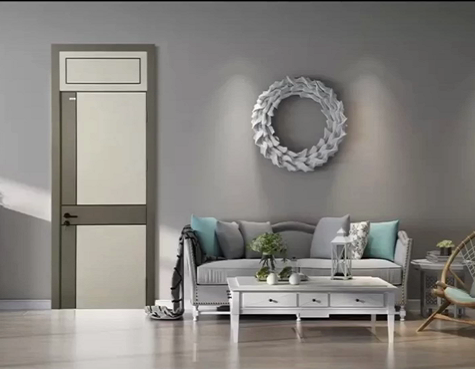 廠價直銷鑫順來X-8097平開叉色實木烤漆門