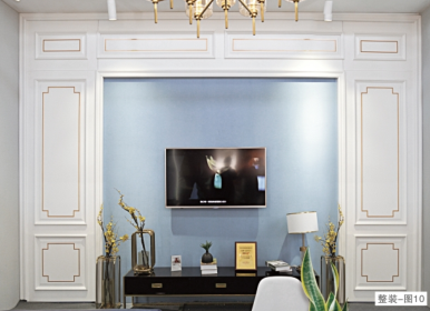 廠價批發(fā)鑫順來XSL-2107實色豪華電視墻,重慶木門廠家生產