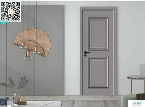 廠價(jià)新款鑫順來21-102掃碼豪華扣線木門，掃二維碼看裝修風(fēng)格