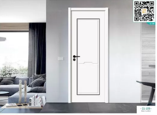 廠價新款鑫順來21-109掃碼豪華扣線叉色木門，掃二維碼看裝修風格