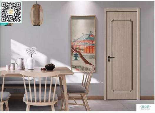 廠價(jià)新款鑫順來21-167掃碼輕奢木門，掃二維碼看裝修風(fēng)格