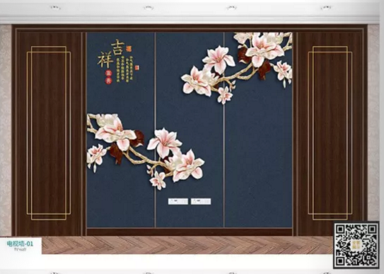 廠價(jià)熱銷鑫順來(lái)DQ-01掃碼電視墻,掃二維碼看裝修風(fēng)格