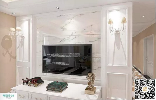 廠價(jià)新款鑫順來(lái)DQ-05掃碼豪華電視墻,掃二維碼看裝修風(fēng)格