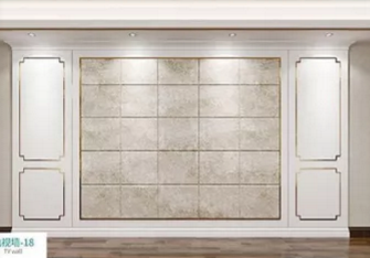 廠價(jià)新款鑫順來(lái)DQ-18掃碼金典白電視墻,掃二維碼看裝修風(fēng)格